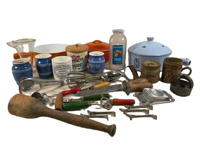 Lot 61 - KITCHENALIA; items including cast iron and...