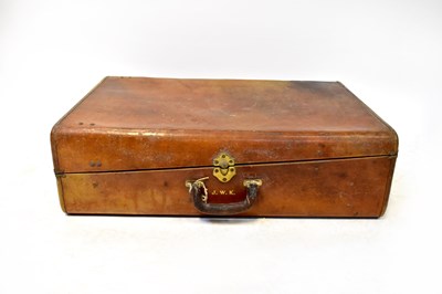 Lot 119 - An early 20th century steamer suitcase...