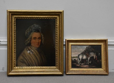 Lot 1792 - UNATTRIBUTED; a 19th century oil on board,...