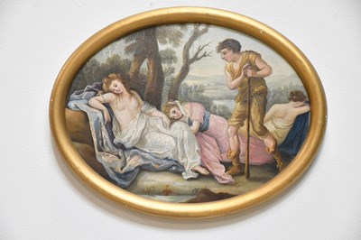 Lot 1776 - A late 19th century oil on board oval panel...