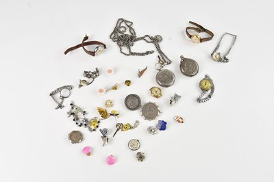 Lot 279 - Two .935 grade full hunter fob watches...