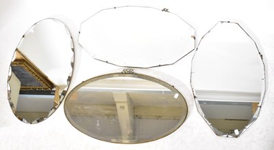 Lot 70 - Four Art Deco wall mirrors, comprising three...