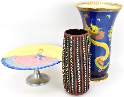 Lot 647 - CARLTON WARE; an Art Deco large trumpet-shaped...
