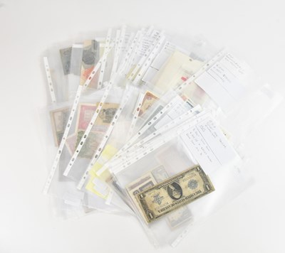 Lot 576 - A collection of European bank notes, with...