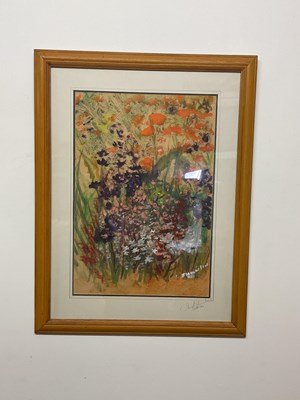 Lot 423 - JANE A SHANLIN; oil and watercolour mix,...