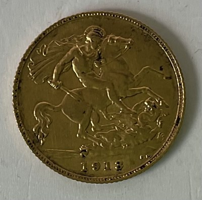 Lot 481 - A George V half sovereign, 1913.