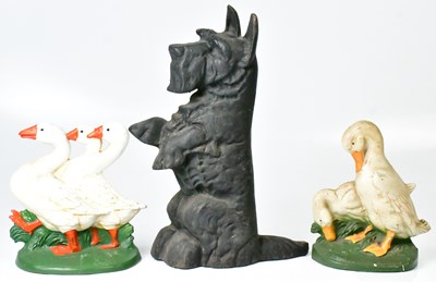 Lot 219 - A cast iron doorstop in the form of a Scottie...