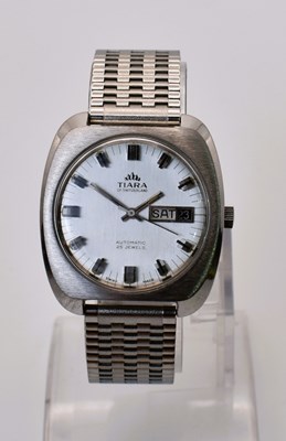 Lot 629 - TIARA; an automatic 26 Jewels wristwatch