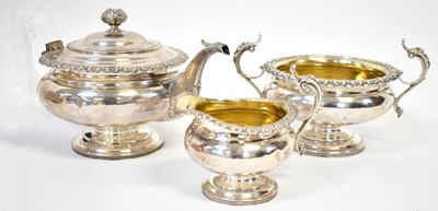 Lot 697 - JAMES MCKAY; a George IV hallmarked silver tea...