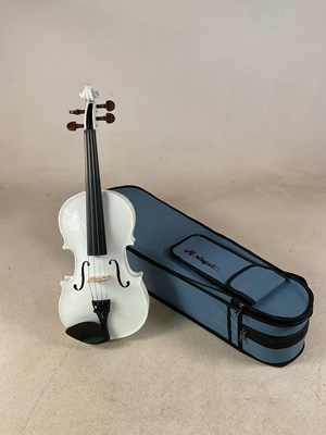 Lot 356 - STENTOR; a Harlequin violin, white in colour...