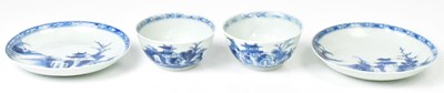 Lot 243 - A pair of Chinese Nanking Cargo blue and white...