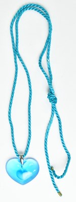 Lot 832 - LALIQUE; an 'Amoureuse a la Folie' blue...