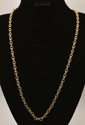 Lot 576 - A 9ct gold Albert chain, length 24.5cm, 13g.