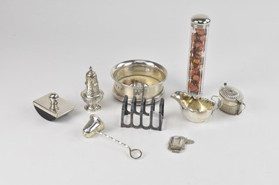 Lot 97 - A group of hallmarked silver comprising a...