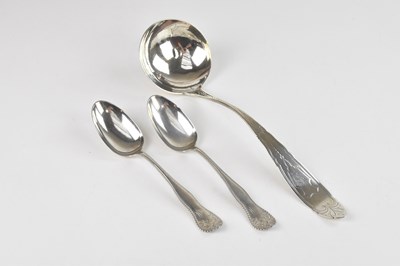 Lot 192 - An American sterling silver soup ladle, with...
