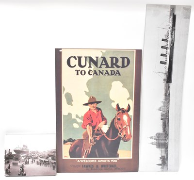 Lot 463 - A reproduction Cunard Line advertising print...