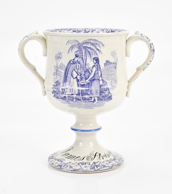 Lot 1329 - A 19th century blue and white transfer printed...