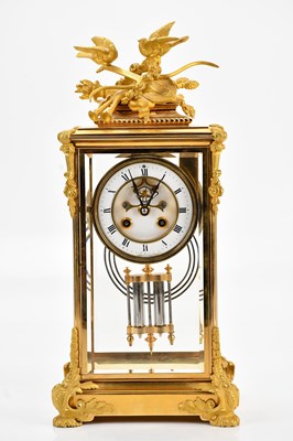 Lot 319 - A fine 19th century ormolu four glass mantel...