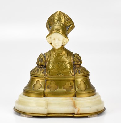 Lot 114 - DOMINIQUE ALONZO; an Arts and Crafts gilt...