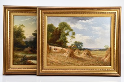 Lot 1059 - PETER LESLIE: pair of oils on canvas 'Camp...