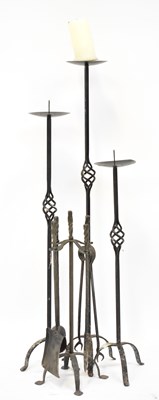 Lot 529 - Three graduated free standing pricket...
