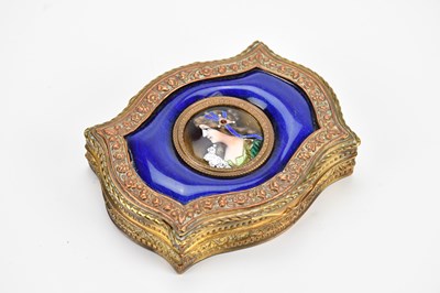 Lot 541 - LIMOGES; a late 19th century brass and copper...