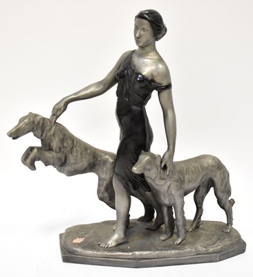 Lot 625 - An Art Deco plaster sculpture of a young lady...