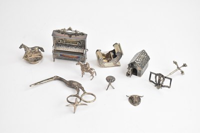 Lot 123 - A Continental white metal novelty model of a...