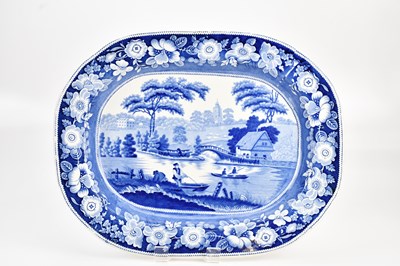 Lot 1362 - A 19th century ironstone meat plate, 'View of...