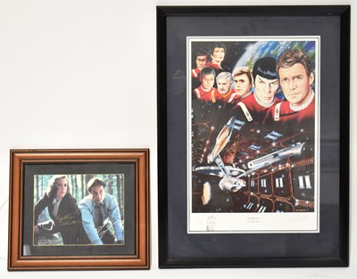 Lot 546 - Three X Files signed reproduced photographs of...