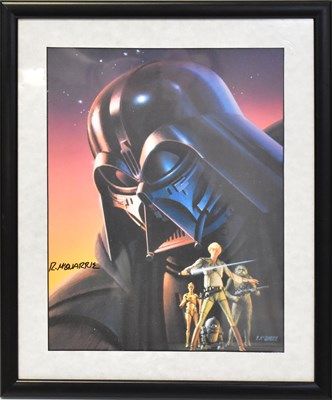 Lot 545 - STAR WARS; a signed print of the concept art...