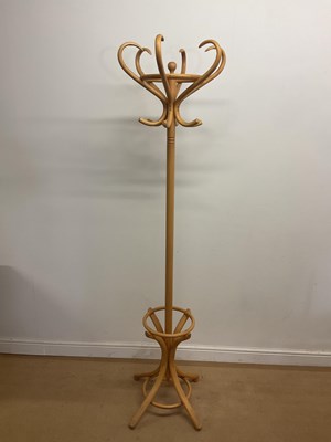 Lot 704 - A modern pine hat and coat stand, height 198cm.