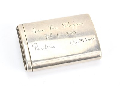 Lot 337 - MALCOLM CAMBELL INTEREST; a rare hallmarked...