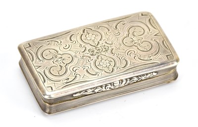 Lot 342 - A 19th century Dutch silver snuff box, the...