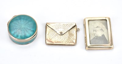 Lot 359 - A Continental 935 grade silver and guilloché...