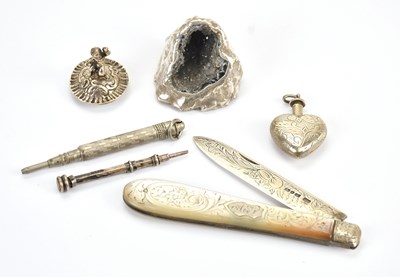 Lot 183 - A contemporary sterling silver heart shaped...