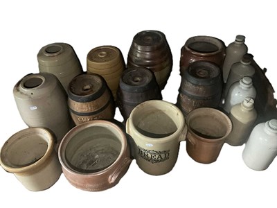 Lot 49 - Seventeen stoneware and other ceramic sherry...