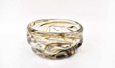 Lot 728 - WHITEFRIARS; a streaky glass knobbly bowl,...