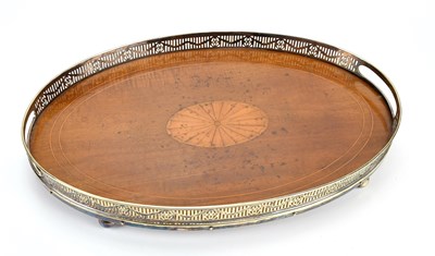 Lot 2031 - An Edwardian inlaid mahogany Sheraton Revival...