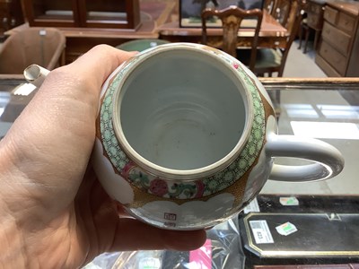 Lot 246 - A Chinese Chenlung Famille Rose teapot painted...