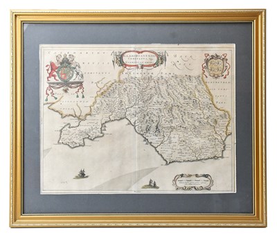 Lot 2279 - JOAN BLAEU; a 17th century hand tinted map,...