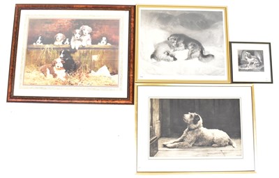 Lot 481 - Four prints relating to dogs comprising two...