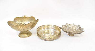 Lot 855 - Three 800 grade Italian silver bowls including...