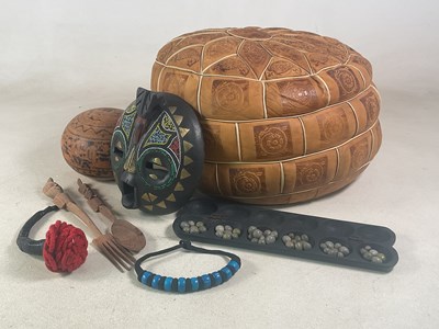 Lot 21 - A group of African items including a Moroccan...