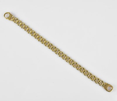 Lot 94 - A 9ct yellow gold open link bracelet, length...