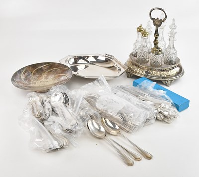 Lot 168 - A collection of assorted silver plate...