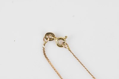 Lot 36 - A 9ct gold pearl set bracelet, length 200mm,...