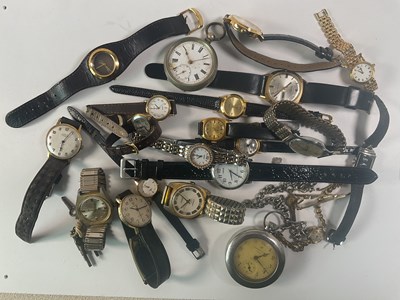 Lot 637 - A quantity of assorted wristwatches and pocket...