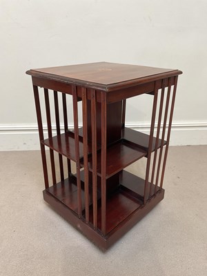 Lot 2038 - An Edwardian mahogany revolving bookcase,...