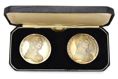 Lot 632 - A pair of restruck silver proof 1780 Maria...